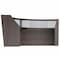 Linea Italia Curved Reception Desk 2 Units, Clear Panel, 124 inW x 49 inD, Mocha ZUT316 - alternate 5